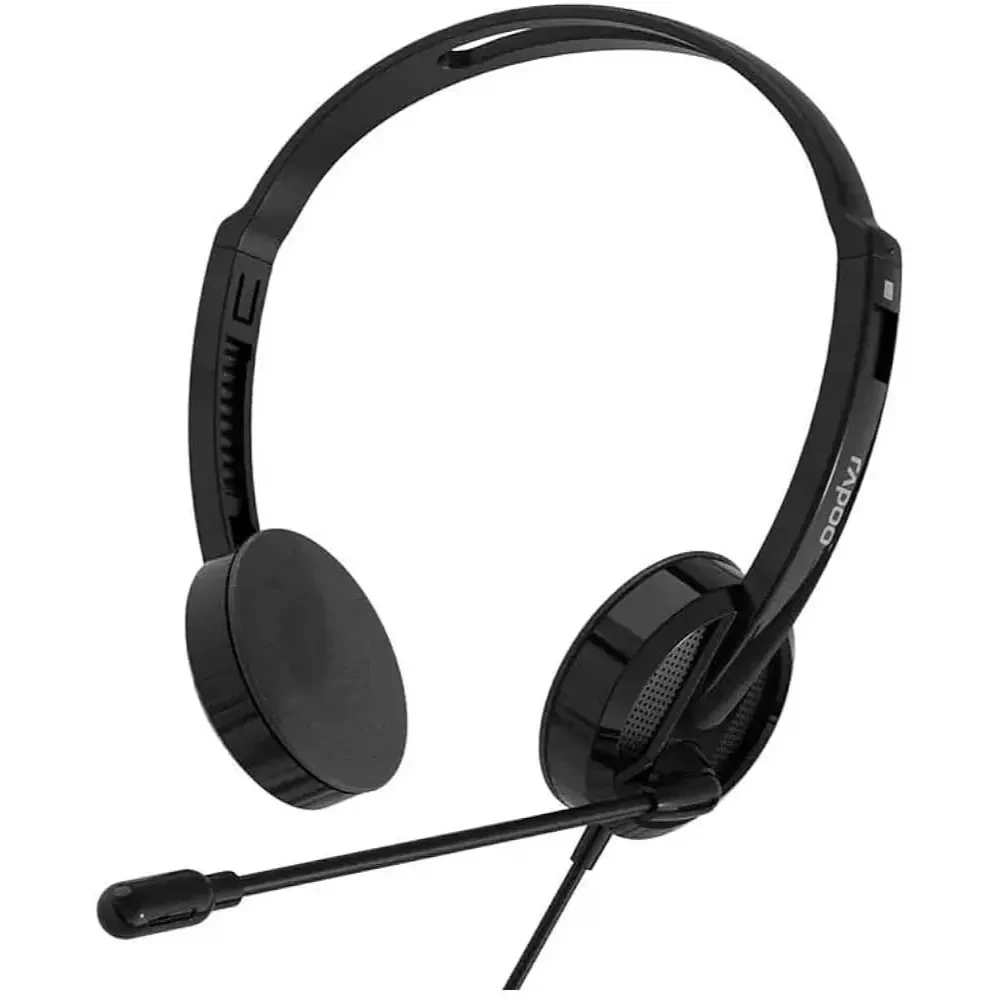 Rapoo H102 Wired Stereo Headset with Rotary Mic ? 3.5mm Black