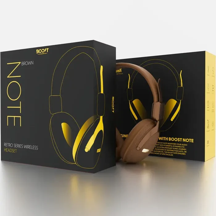 Boost Note Wireless Retro Headset - Brown - Image 4