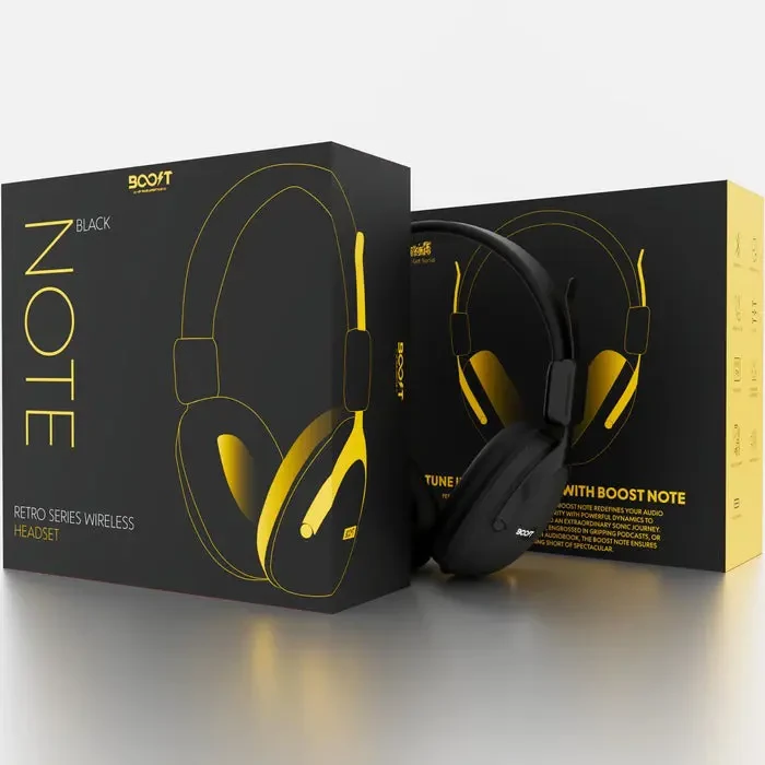 Boost Note Wireless Retro Headset - Black - Image 4