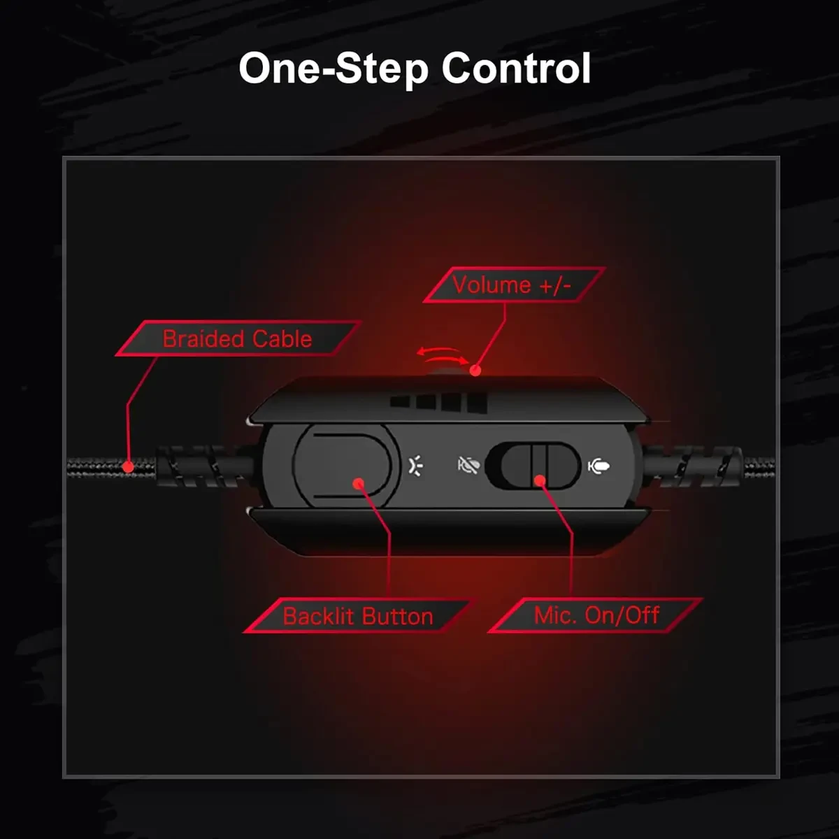 Bloody G575 Virtual 7.1 Surround Sound Gaming Headset With RGB Light, Detachable Mic. Design, 2.0 M Braided Tangle-Free Usb Cable, Ergonomic 3D Ear Pads - Black - Image 2