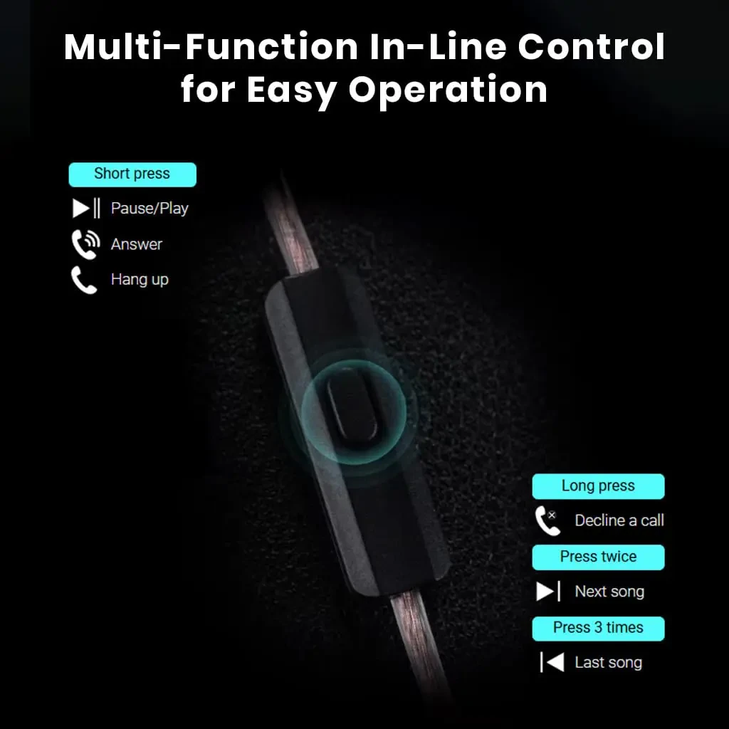 KZ Castor Pro in Ear Monitor with Mic, Dual 10mm Dynamic Driver, Harman Target Hi-Res Audio Quality, 4 Tuning Switch, Oxygen Free Copper Flat Cable, HD Microphone, 0.78mm 2Pin & 3.5mm Plug Compatible - Image 3