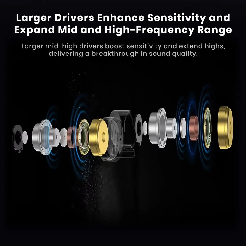 KZ Castor Pro in Ear Monitor with Mic, Dual 10mm Dynamic Driver, Harman Target Hi-Res Audio Quality, 4 Tuning Switch, Oxygen Free Copper Flat Cable, HD Microphone, 0.78mm 2Pin & 3.5mm Plug Compatible - Image 7