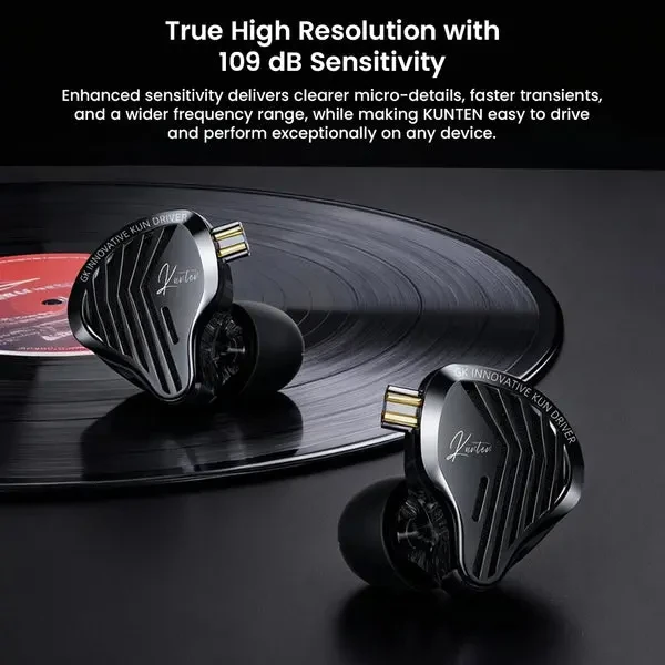 GK Kunten Dynamic Drive Type-C IEM Earphone HiFi Bass Earbud Sport Music Cancelling Headsets 2PIN Cable (USB-C, Mic) - Image 5