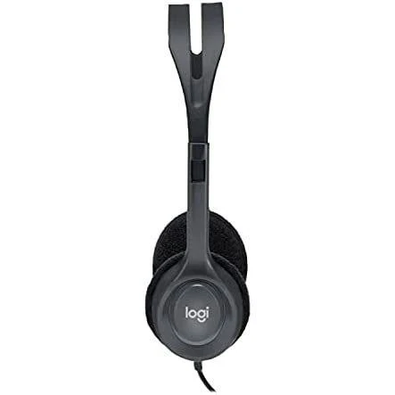 Logitech H111 Wired Headset, Stereo Headphones with Noise-Cancelling Microphone, 3.5 mm Audio Jack, PC/Mac/Laptop/Smartphone/Tablet - Black - Image 2