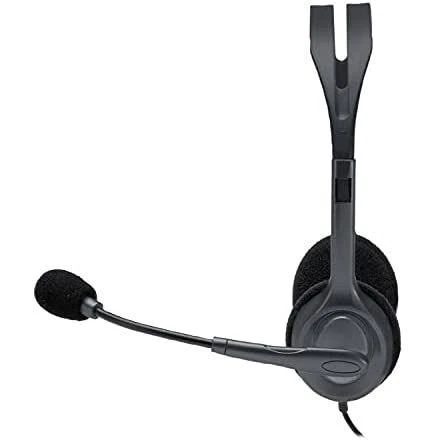 Logitech H111 Wired Headset, Stereo Headphones with Noise-Cancelling Microphone, 3.5 mm Audio Jack, PC/Mac/Laptop/Smartphone/Tablet - Black - Image 3