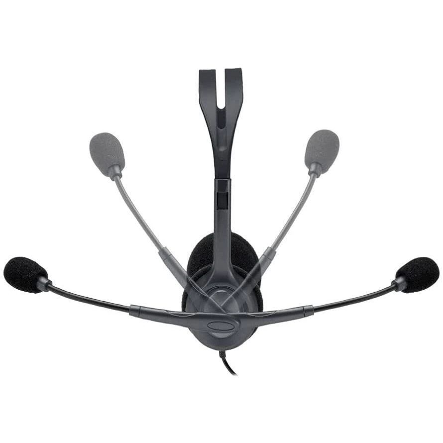 Logitech H111 Wired Headset, Stereo Headphones with Noise-Cancelling Microphone, 3.5 mm Audio Jack, PC/Mac/Laptop/Smartphone/Tablet - Black - Image 4