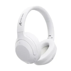 Attack Shark G300 Wireless Over-Ear Headphones with Active Noise Cancelling, Bluetooth 5.3, 40H Playtime, Deep Bass HD Stereo Sound, Built-in Mic, Comfortable Design for Travel/Home Office/Gaming (WHite)