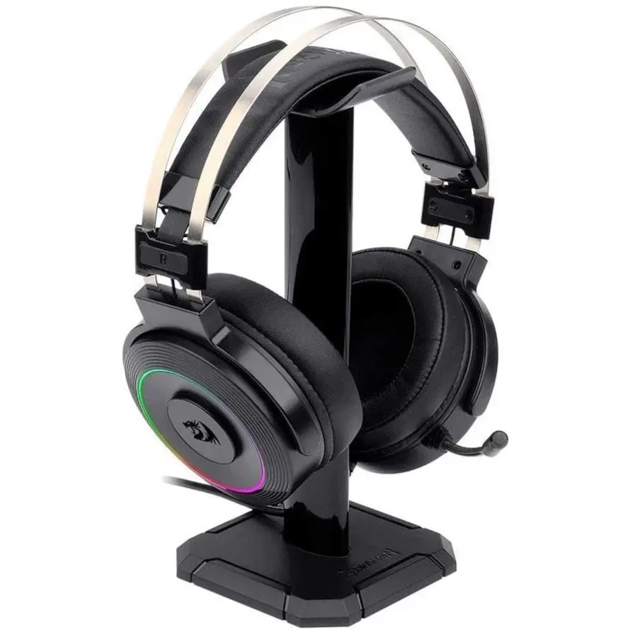 Redragon Lamia 2 H320 RGB Gaming Headset - Headphones with Microphone, Includes Stand, Powerful Headphones, USB, 7.1 Virtual, PC Compatible, Black