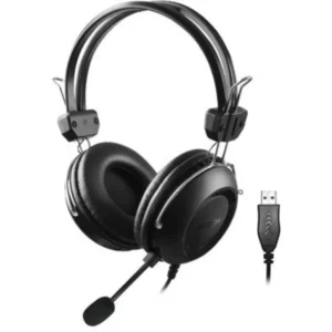 A4Tech HU-35 Wired USB Over-Ear Headphone - Black
