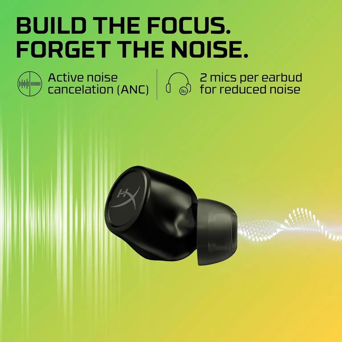 HyperX Cirro Buds Pro ? True Wireless Earbuds, Active Noise Cancellation, ANC, Ambient Sound Mode, Low Latency, Bluetooth 5.2, IPX4, Fast Charge, PC, Nintendo Switch, Mobile - Blue - Image 5