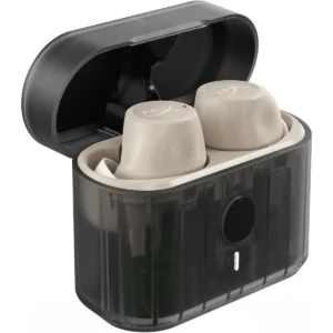 HyperX Cirro Buds Pro ? True Wireless Earbuds, Active Noise Cancellation, ANC, Ambient Sound Mode, Low Latency, Bluetooth 5.2, IPX4, Fast Charge, PC, Nintendo Switch, Mobile - Tan