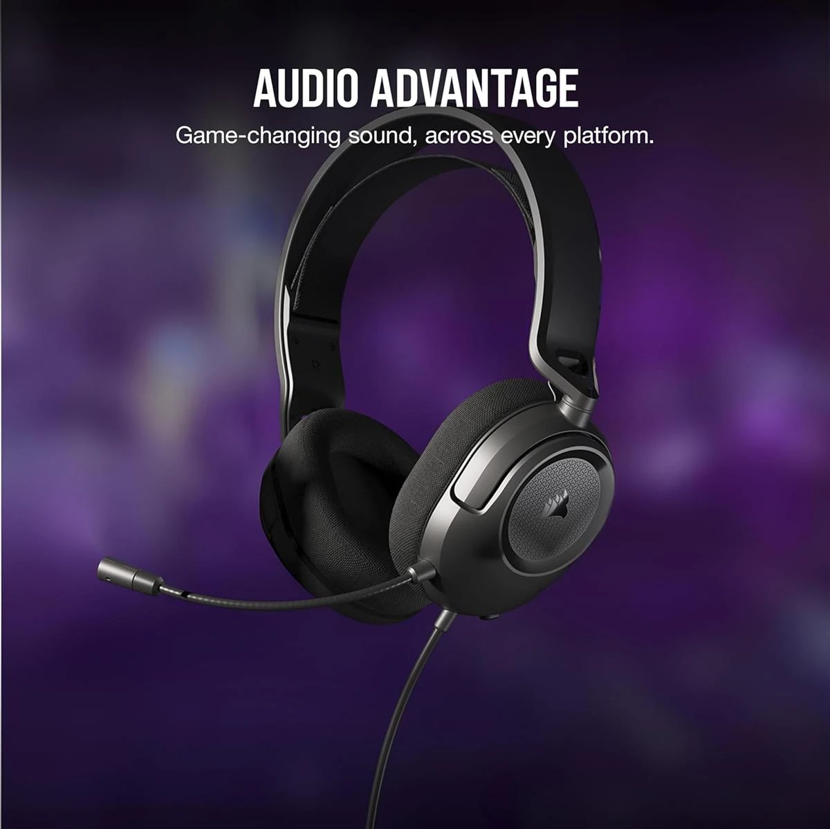 Corsair HS35 v2 Multiplatform Wired Gaming Headset, Flexible Omni-Directional Microphone, Universal 3.5mm Connection, PC, Mac, PS5, PS4, Xbox, Nintendo Switch, Mobile ? Carbon - Image 2