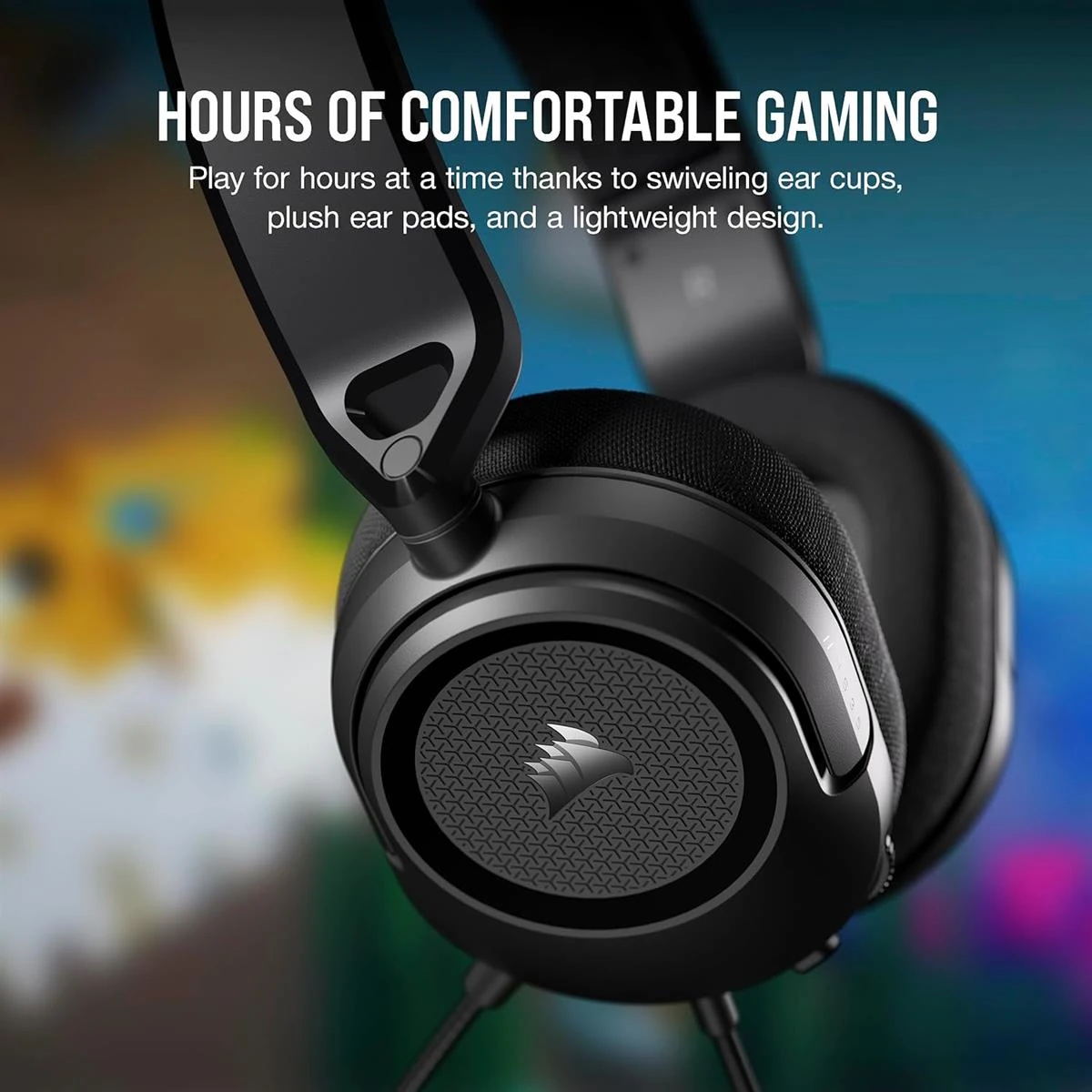 Corsair HS35 v2 Multiplatform Wired Gaming Headset, Flexible Omni-Directional Microphone, Universal 3.5mm Connection, PC, Mac, PS5, PS4, Xbox, Nintendo Switch, Mobile ? Carbon - Image 7