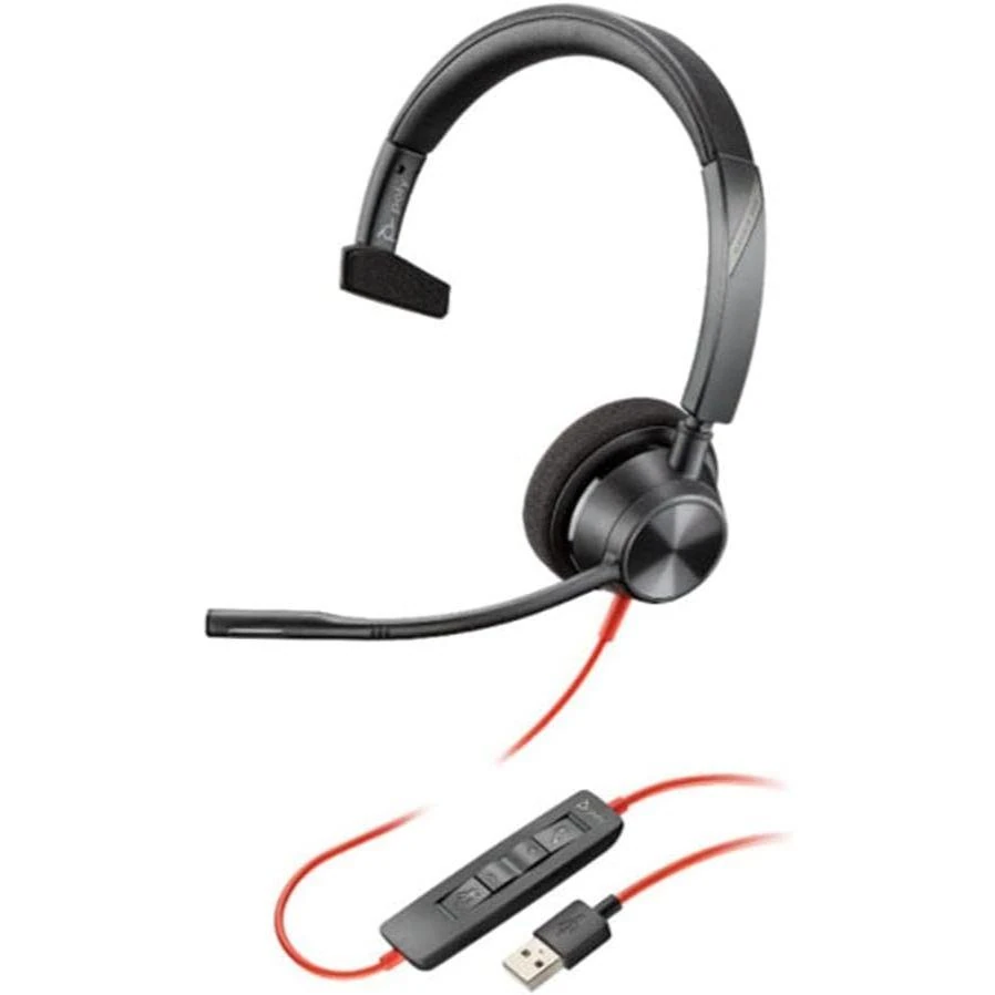 Poly Blackwire 3310 USB-A Monaural Headset - Microsoft Teams Certified