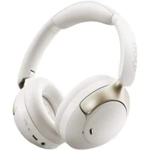 QCY H3 Pro Adaptive ANC Wireless Headphones Over Ear, 50dB Active Noise Cancellation with Multiple Modes, LDAC Hi-Res Wireless Audio, 55H Playtime, Custom EQ via App, Bluetooth 5.4 - White