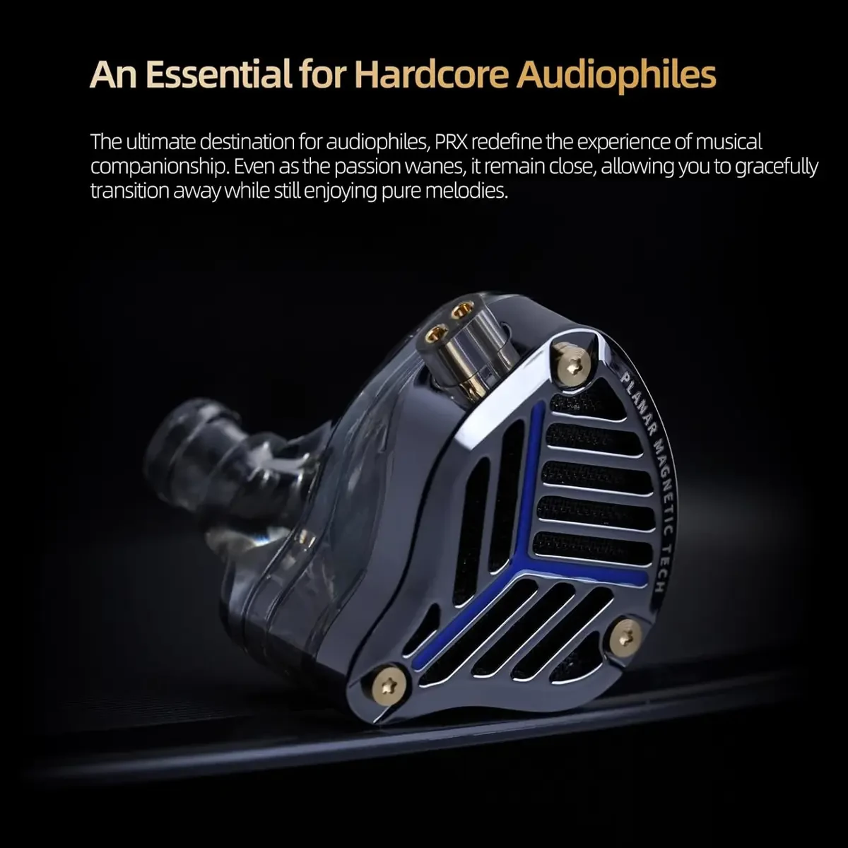 KZ PRX Planar Driver HiFi Eabruds, KZ Hi-Res Earphones for Audiophiles. 0.75mm Pins in-Ear Headphone iems for Live/Game/Sport (with Microphone, Black) - Image 5