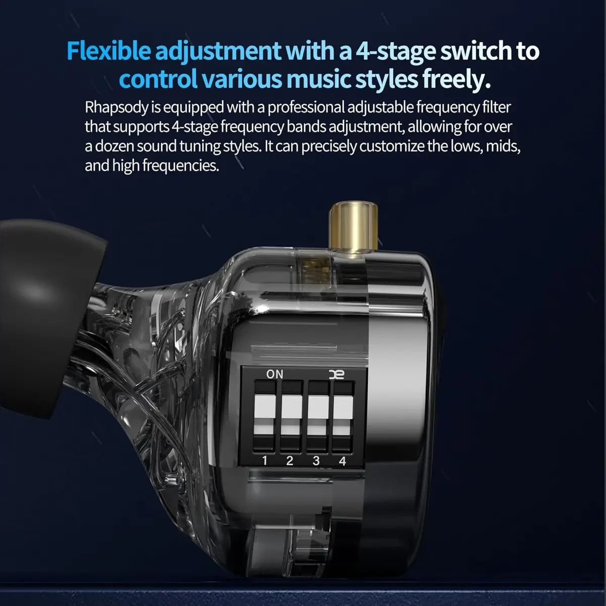 CCA Rhapsody 2DD+4BA Hybrid IEM Earbuds with Microphone - Image 4