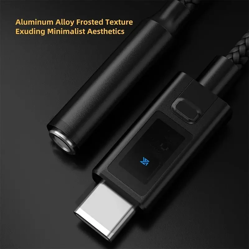 KZ AM02 Portable DAC Decoding Amplifier, USB C to 3.5mm Audio Adapter, Male to Female Durable Kevlar Braided Cable with Professional 4-Stage EQ Tuning - Image 4