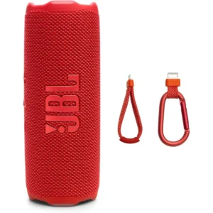 JBL Flip 7 - Portable Waterproof and Drop-Proof Speaker, Bold Pro Sound with AI Sound Boost, 16Hrs of Playtime, and PushLock System with Interchangeable Accessories (Red)