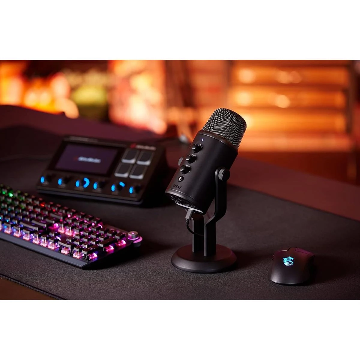 MSI Immerse GV60 Streaming Microphone, Plug & Play, 24bit/96kHz, 4D Pickup, For Singing, Podcasts, Interviews, Meetings, Gaming, Zero-latency, Built-in 3.5mm, 3m USB Cable, Dedicated Dials with Mic Mute Button - Image 7