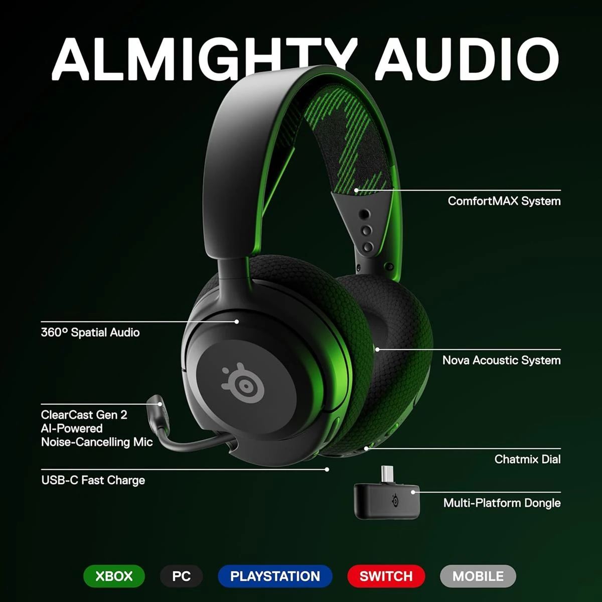 SteelSeries Arctis Nova 4X Wireless Multi-Platform Gaming Headset - Image 2