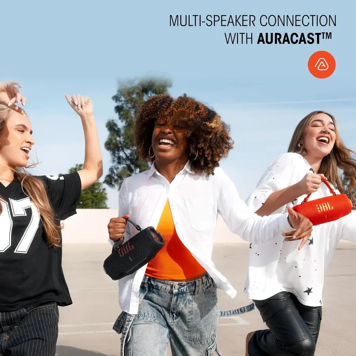 JBL Charge 6 - Portable Waterproof & Drop-Proof Bluetooth Speaker, Bold Pro Sound with AI Sound Boost, 28Hrs of Playtime, Built-in powerbank & Comes with a Sturdy/Removable Carrying Strap (Squad) - Image 4