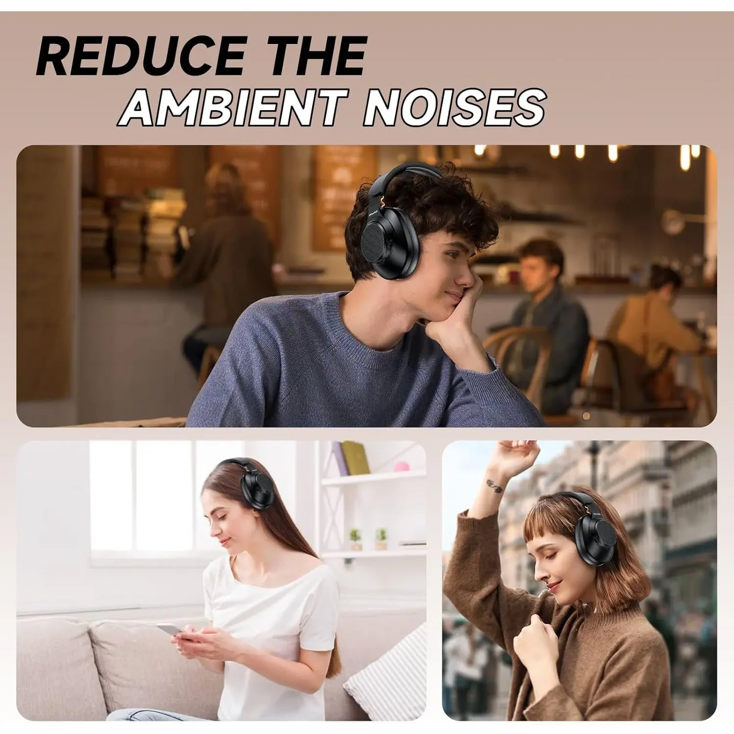 Awei A997BL Bluetooth Over Ear Headphones, Over Ear Headphones Easy to Fold and Store Can be Used for 15 Hours Hi-Res Audio, Deep Bass, Memory Foam Ear Cups, for Travel Home Office Cellphone PC - Image 5