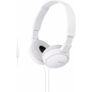 Sony MDR-ZX110AP Wired On-Ear Headphones with Mic - White