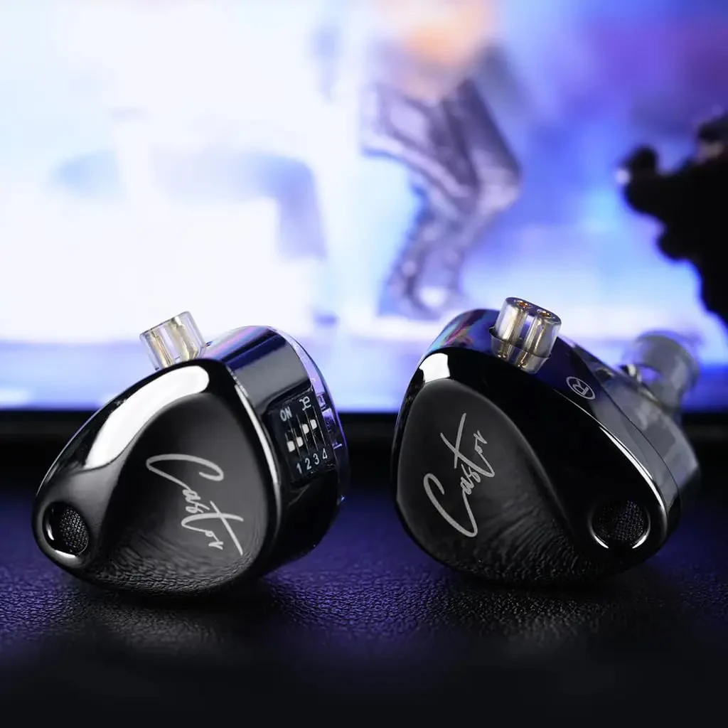 KZ Castor Wired IEM Earphone with Mic, 10mm Dual Magnetic + 8mm Dynamic Driver, Harman Target with Improved Bass in Ear Monitor, 4 Tuning Switches, 2Pin Detachable Cable - Image 5