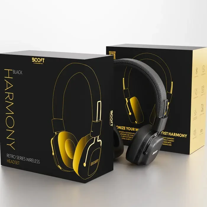 Boost Harmony Retro Wireless Headset - Black - Image 4