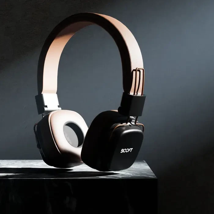 Boost Harmony Retro Wireless Headset - Brown - Image 3