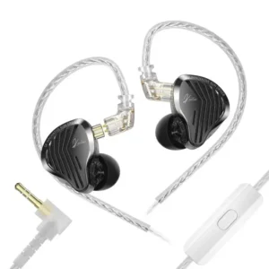 GK Kunten Dynamic Drive IEM Earphone HiFi Bass Earbud Sport Music Cancelling Headsets 2PIN Cable (3.5mm, Mic)