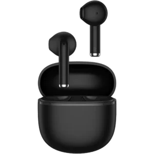 QCY Ailybuds Lite Truly Wireless Earbuds With Bionic Arc Design, Strong 5.3 Bluetooth Connection, Compact Case, 28 Hours Battery Life, ENC For Call & 68 ms Low Latency for Perfect for Gamers - Black