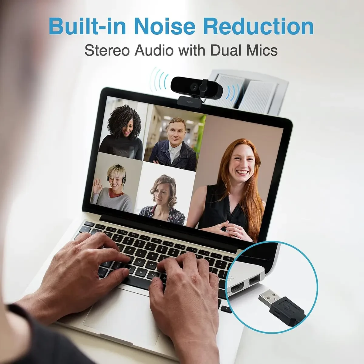 Rapoo C280 Full HD 1440P/1080P/ 720P 2K Support Webcam - Image 3