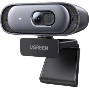 Ugreen 2K Webcam for PC, Full HD 1080p/60fps Web Cam, Auto Focus & Light Correction, Dual Mic for Clear Stereo Audio, Plug & Play, Web Camera for Zoom, Skype, Streaming, Video Calling, Conferences