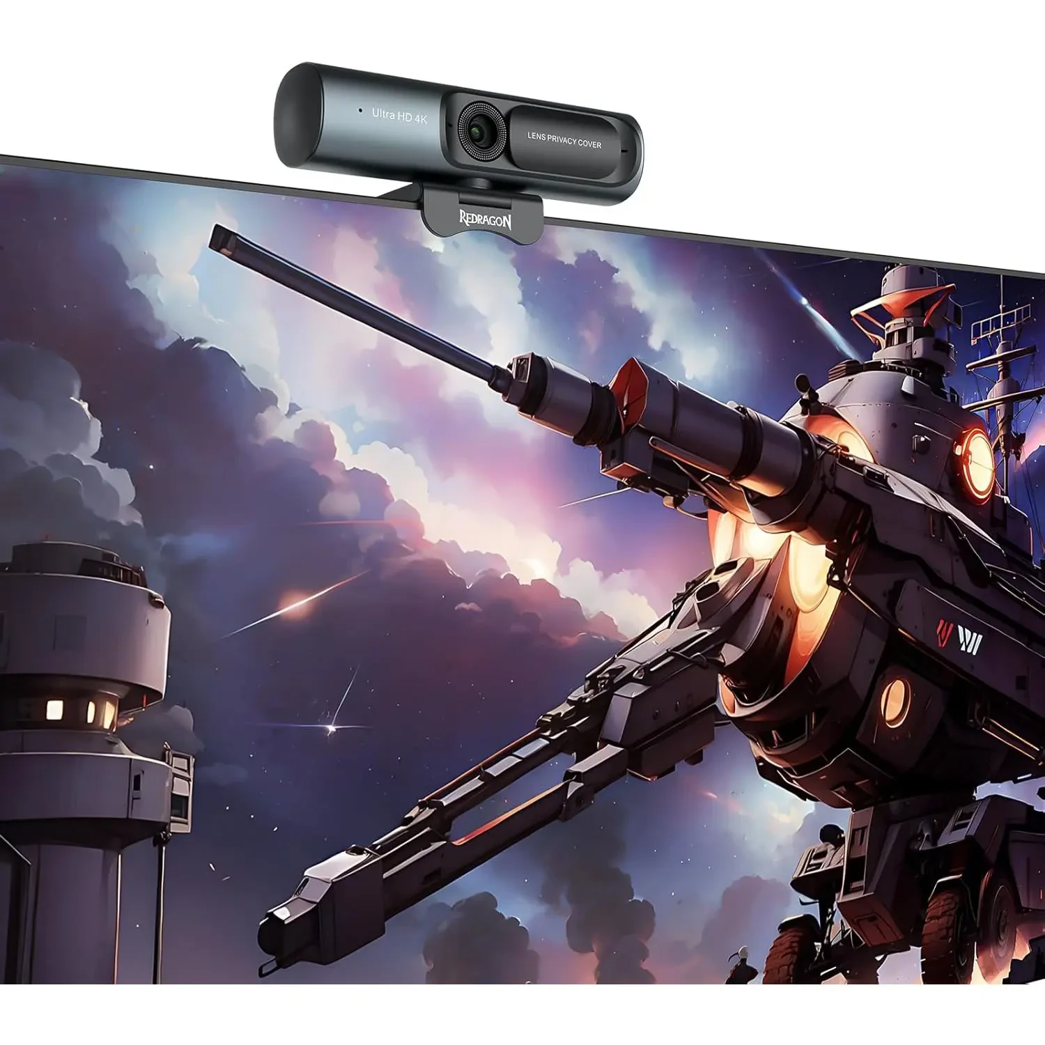 Redragon GW911 4K Webcam for PC, Ultra HD with Dual Noise-Cancelling Mic, PDAF Auto Focus, Auto Light Correction, Plug & Play, Privacy Cover – Works w/Zoom/Teams/Skype/Google Meet - Image 8