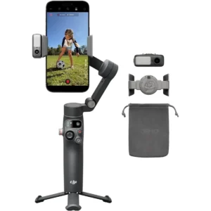 DJI Osmo Mobile 8 Gimbal Stabilizer for Phone, AI Native Tracking with Audio & Lighting, 360° Pan Rotation, Built-in Extension Rod & Tripod, 10h Battery, Extension Rod, Robust 3-Axis Stabilization