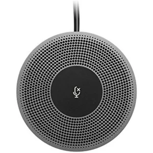 Logitech Expansion Mic for MeetUp, Plug-and-Play, Indicator Lights, Microphone Type Mono, Wideband, Noise Canceling, PC/Mac/Laptop/Macbook/Tablet - Black