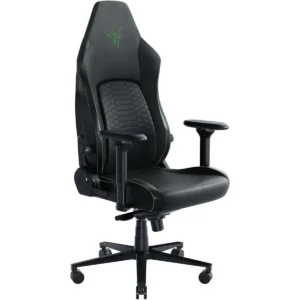 Razer Iskur V2 Gaming Chair: Adaptive Lumbar Support, Adjustable Lumbar Curve, High Density Foam Cushions, Reactive Seat Tilt & 152-degree Recline, 4D Armrests, Synthetic Leather - Black/Green