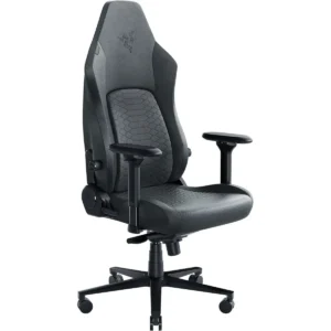 Razer Iskur V2 Gaming Chair: Adaptive Lumbar Support, Adjustable Lumbar Curve, High Density Foam Cushions, Reactive Seat Tilt & 152-degree Recline, 4D Armrests, Fabric - Dark Grey