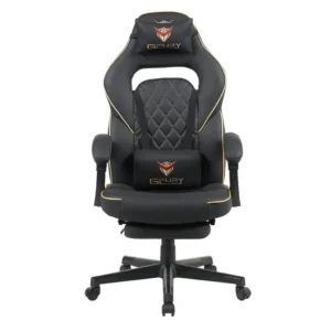 GFury KW-M7308-2 Gaming Chair with Footrest - Black Gold
