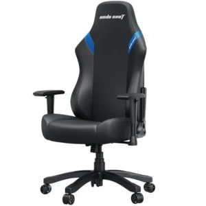 Anda Seat Luna Large Gaming Chair - Ergonomic Reclining Video Game Chairs, PVC Leather Computer Home Office Chair, Heavy Duty Neck & Back Lumbar Support, Folding Recliner Seat for Adults - Blue