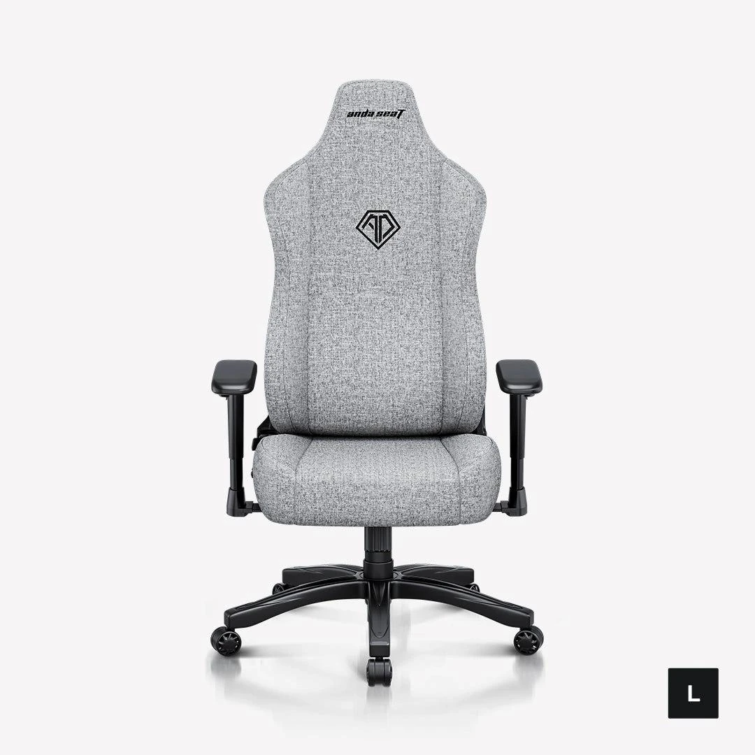 AndaSeat Novis Ultra L Series Best Budget Ergonomic Gaming Chair, Head & Lumbar Pillow, Premium Linen Fabric Leather, Ash Grey - Image 6