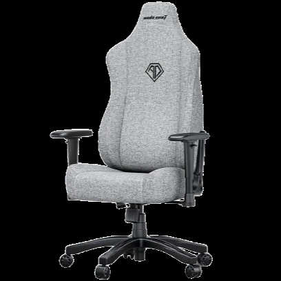 AndaSeat Novis Ultra L Series Best Budget Ergonomic Gaming Chair, Head & Lumbar Pillow, Premium Linen Fabric Leather, Ash Grey