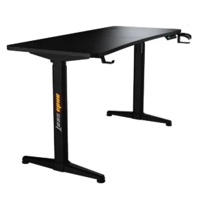 AndaSeat Terminator Electric Gaming Desk, Adjustable Carbon Fiber Texture Tabletop RGB, Black