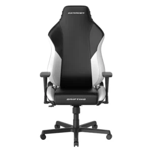 DXRacer Drifting Series Large Ergonomic Video Gaming Chair with Lumbar Support and Headrest, Office Reclining Computer Chair for Adults, Racing Style Height Adjustable, EPU Leatherette (Black/White)