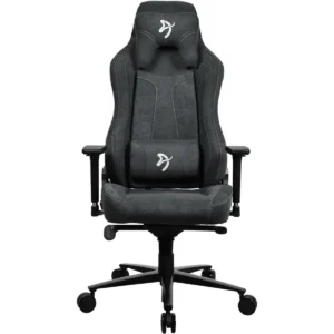 Arozzi Vernazza Soft Fabric Durable Upholstery Ergonomic Office and Gaming Chair with High-Level Features Like 3D Armrests and a Pro Mechanism Along with Soft Neck & Lumbar Support Pillows - Dark Grey