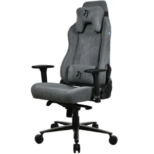 Arozzi Vernazza Soft Fabric Durable Upholstery Ergonomic Office and Gaming Chair with High-Level Features Like 3D Armrests and a Pro Mechanism Along with Soft Neck & Lumbar Support Pillows - Ash Grey