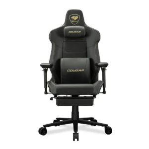 Cougar Armor Evo M Gaming Chair with Breathable Premium PVC Leather, 5D Adjustable Armrest and Magnetic Neck Pillow Foam (Gold)