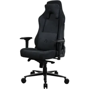 Arozzi Vernazza Supersoft Upholstery Material has a Unique Velvety Texture That is Fluid-Repellant and Breathable with Memory Foam Lumbar Support 4D Armrest for Office and Gaming Chair - Pure Black